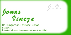 jonas vincze business card